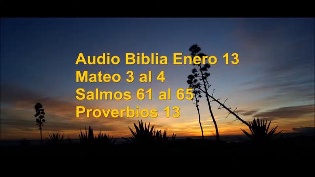 Audio Biblia Enero 13 Mateo 3 al 4 Salmos 61 al 65 Proverbios 13 смотреть онлайн