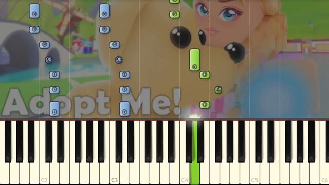 Adopt Me! - Roblox Music (Day Theme) [Piano Tutorial] смотреть онлайн