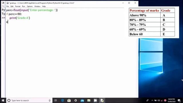 Python : If-elif-else statement смотреть онлайн