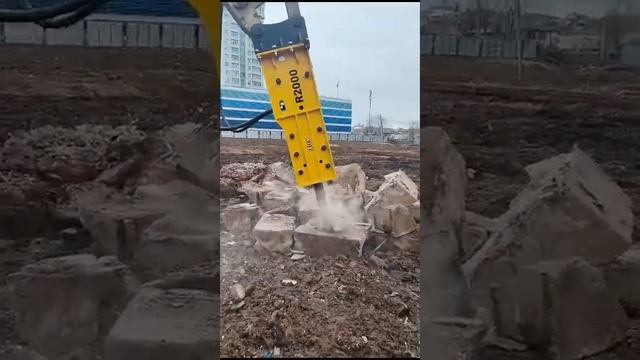 Гидромолот EXTEN R2000 на экскаваторе LiuGong 922E смотреть онлайн