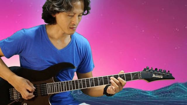 Shuffle Blues Rock Guitar Jam on G minor with Ibanez RG2550 смотреть онлайн