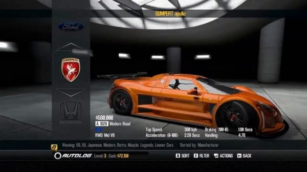 NFS: Shift 2 Unleashed- All Cars HD