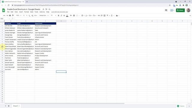 Enable Excel Shortcuts in Google Sheets смотреть онлайн