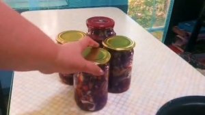 Очень простой  и вкусный! Зимний салат из краснокочанной капусты.