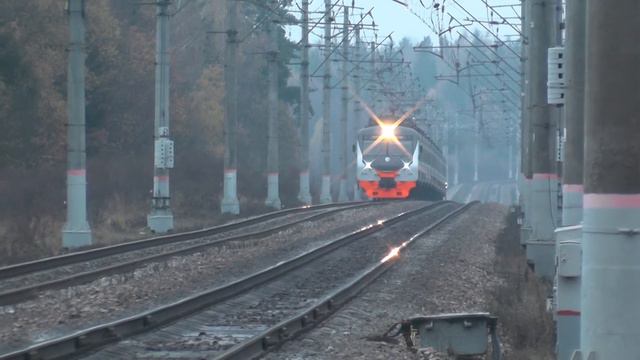 Электропоезд ЭД4М-0458 ЦППК перегон Дорохово - Тучково смотреть онлайн