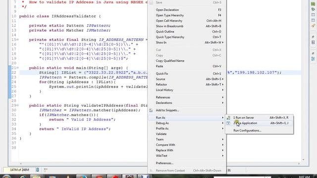 JAVA DEMO HOW TO VALIDATE IP ADDRESS WITH REGULAR EXPRESSION смотреть онлайн