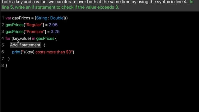 Learn Swift: Iterate over dictionary with key, value (Chapter 8 Lesson 6) смотреть онлайн