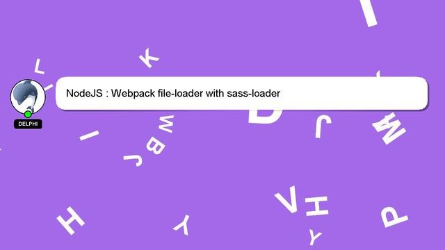 NodeJS : Webpack file-loader with sass-loader смотреть онлайн
