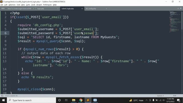 Develop login system in PHP using Session | Login System Demo working | PHP for beginners 7 смотреть онлайн