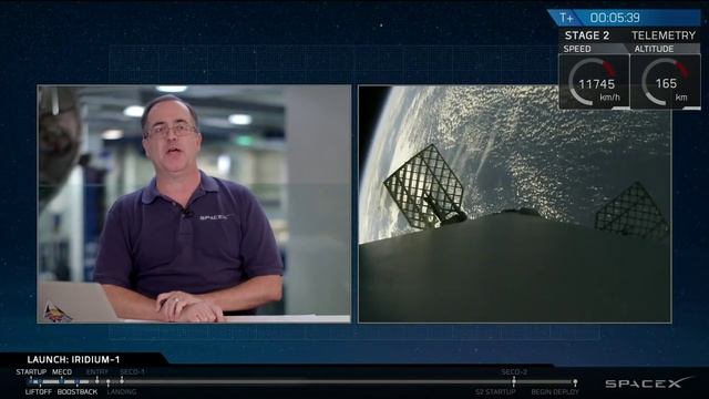 [Запись]Прямая трансляция пуска SpaceX Falcon 9 (Iridium NEXT) смотреть онлайн