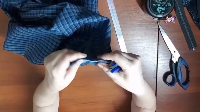 Легкая куртка из мужской рубашки. смотреть онлайн