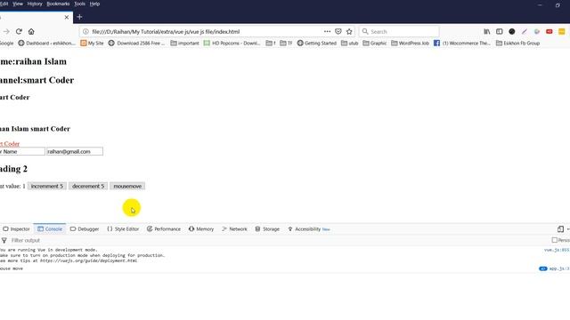 Vue Js Tutorial for beginners in BANGLA(#12) mousemove , mouseout , mouseover смотреть онлайн