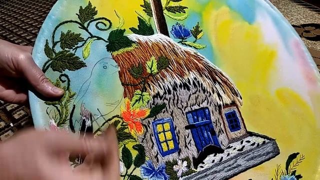 Домик вышивка гладью смотреть онлайн