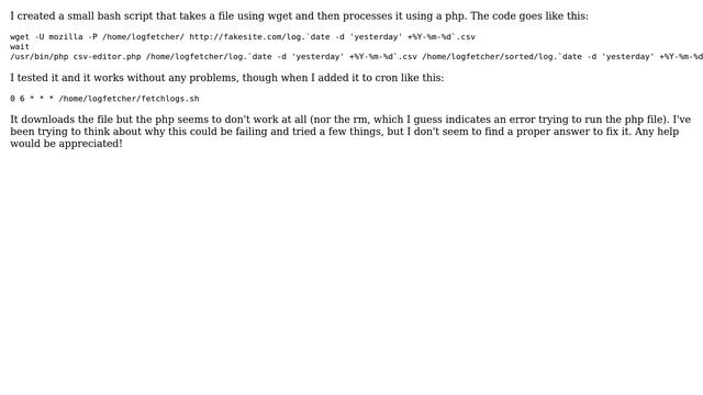 Unix & Linux: Simple bash not running properly by cron (2 Solutions!!) смотреть онлайн