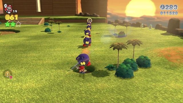 Super Mario 3D World - 5-4 Sprawling Savanna - All Stars & Stamp 100% Gameplay Walkthrough смотреть онлайн