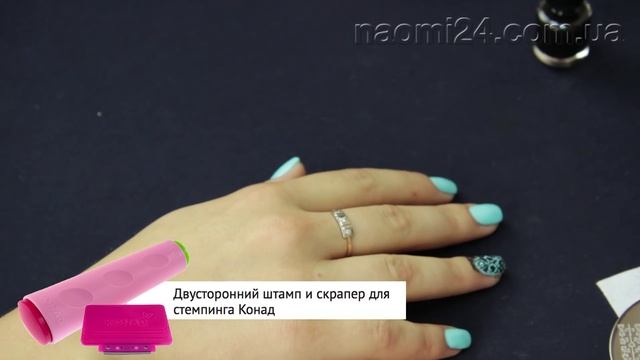 Мятный маникюр с кружевным стемпингом смотреть онлайн