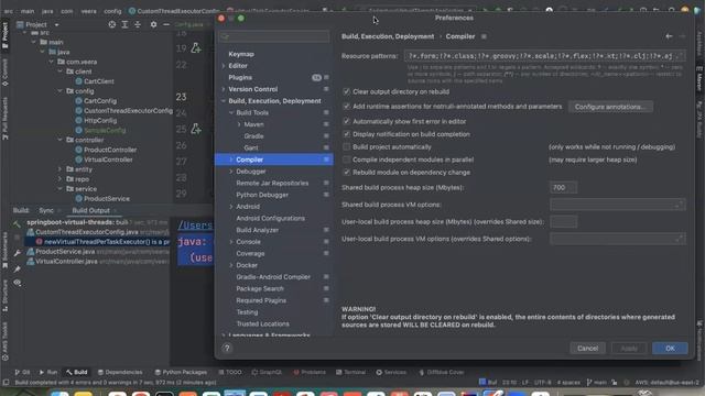 Fixing the runtime issue for the JDK 21 virtual threads enable. смотреть онлайн