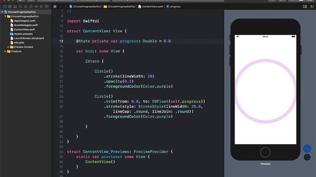Circular Progress Indicator in SwiftUI смотреть онлайн