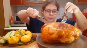 Мукбанг Курица Гриль от Дмитрия/Где находится душа до Воскресения тела