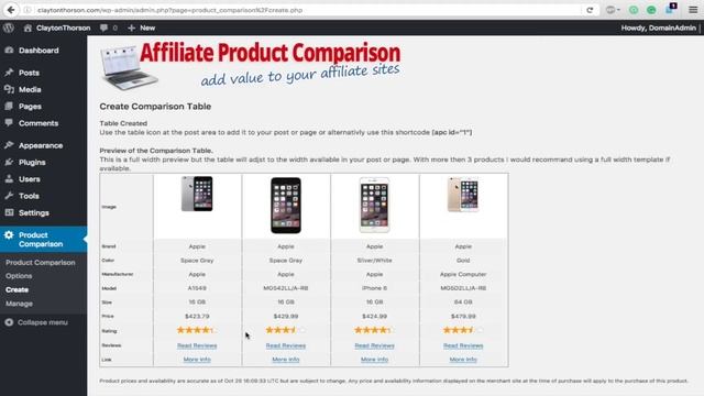 Compare Products With Affiliate Product Comparison WordPress Plugin Review смотреть онлайн