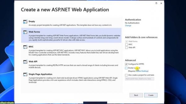 Visual Studio 2022 | Create First ASP.NET Web Forms using VS 2022