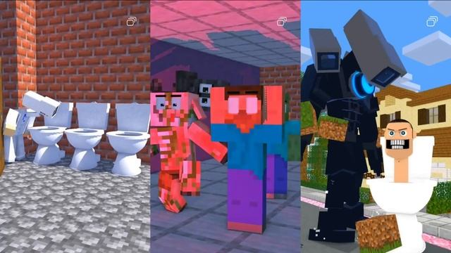 Skibidi Toilet vs. Cameraman - Epic Minecraft Battles with Allies! смотреть онлайн
