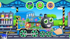 Моем, чистим и раскрашиваем поезда | Мультфильм для детей