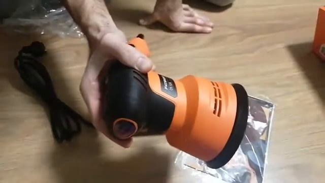 Распаковка — Эксцентриковая шлифовальная машина Калибр ЭШМ-420Р (212042) смотреть онлайн