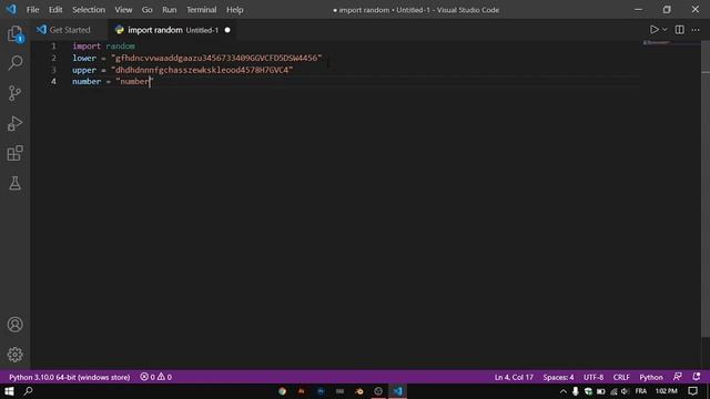 How to create a password generator using python ! ( for beginners ) смотреть онлайн
