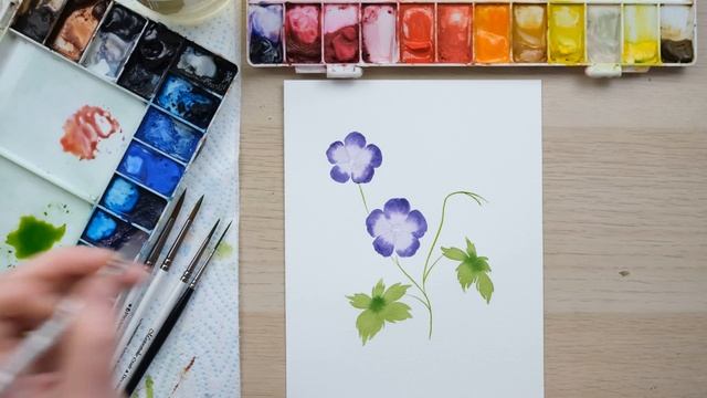 How To Create Mesmerising Geraniums In Watercolour смотреть онлайн
