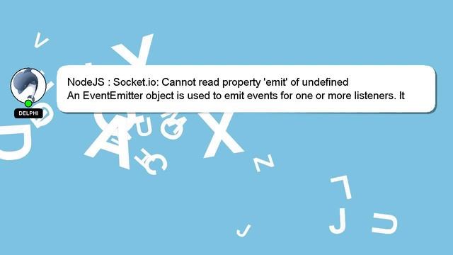 NodeJS : Socket.io: Cannot read property 'emit' of undefined смотреть онлайн