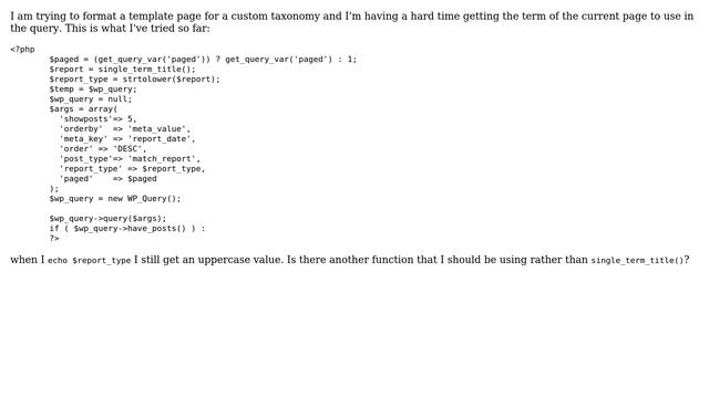 Wordpress: Get current page term title to use in WP_Query смотреть онлайн