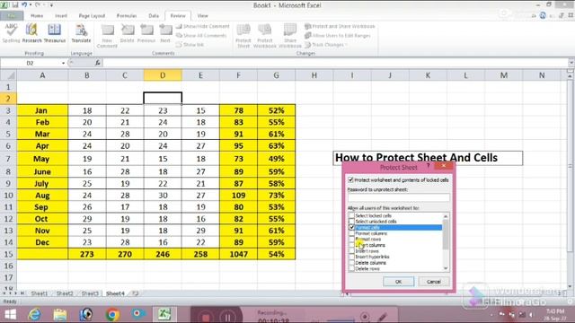 Protect sheets || Excel Sheet ko protect kaise kare|| смотреть онлайн