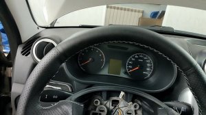 Установка оплётки на руль под строчку на Лада Гранта