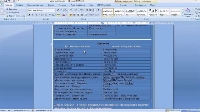 Английский для начинающих. Начинающий английский. Субъект. Объект. смотреть онлайн