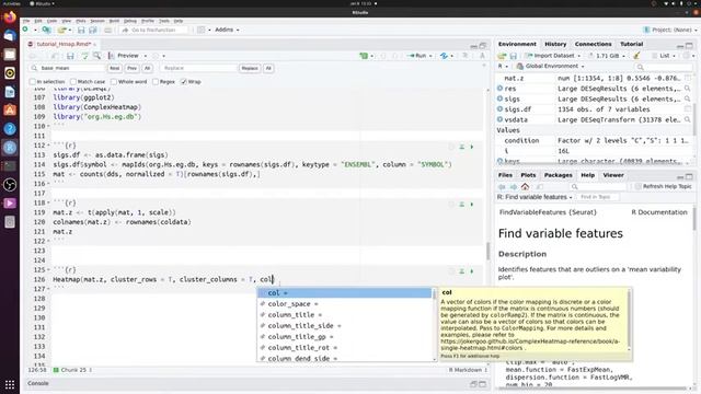 Make a simple heatmap of differentially expressed genes in R смотреть онлайн
