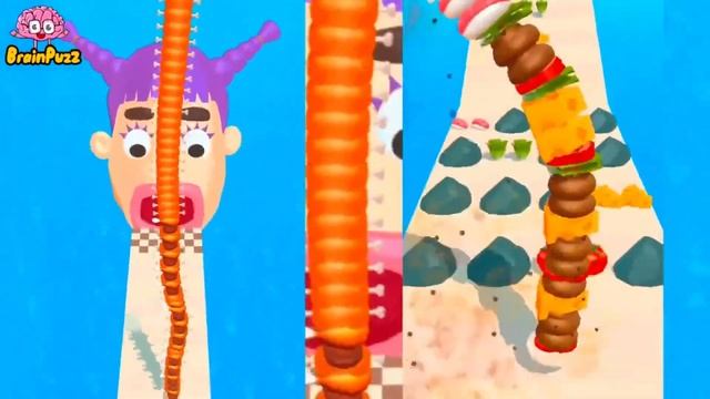 Sandwich Runner ? Going Balls - All Level Gameplay Android iOS ? Best Run Mobile Games Max Level смотреть онлайн