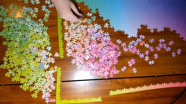 1000 piece gradient puzzle time lapse by cloudberries смотреть онлайн