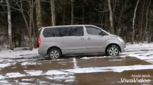 Hyundai Grand Starex 4wd off-road (Гранд Старекс полный привод на бездорожье) Первый снег!