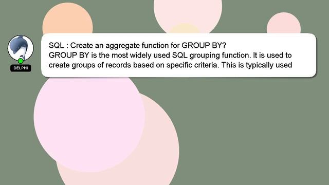 SQL : Create an aggregate function for GROUP BY? смотреть онлайн