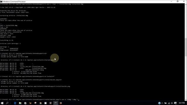 How to Extract DMG and HFS from El Capitan App Using 7z CMD on Windows OS смотреть онлайн