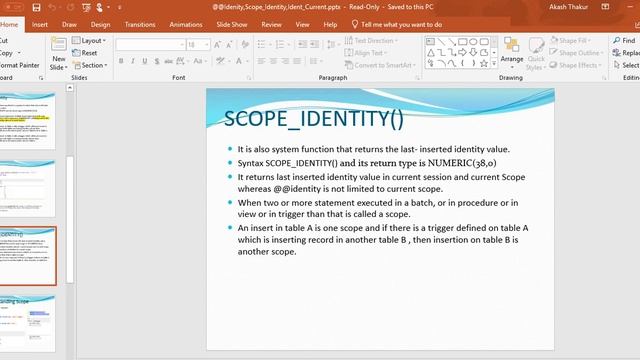 @@Identity,Scope Identity(),Ident_Current in SQL SERVER | By SQL Training | By SQL смотреть онлайн