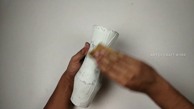 How To Make Cement Flower Pots At Home | DIY White Cement Pot | DIY White Cement