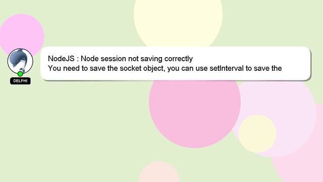 NodeJS : Node session not saving correctly смотреть онлайн