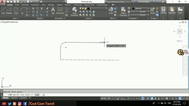 Auto CAD 2019 | Tamil Tutorial 36 | 2D Ex_13 смотреть онлайн
