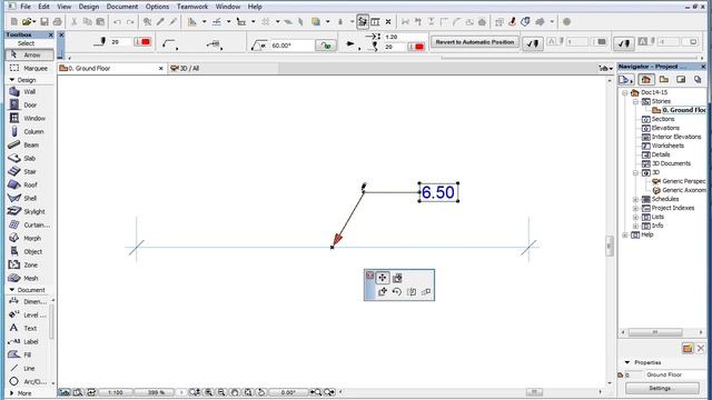Moving Dimension Text Pointer Nodes in ARCHICAD смотреть онлайн