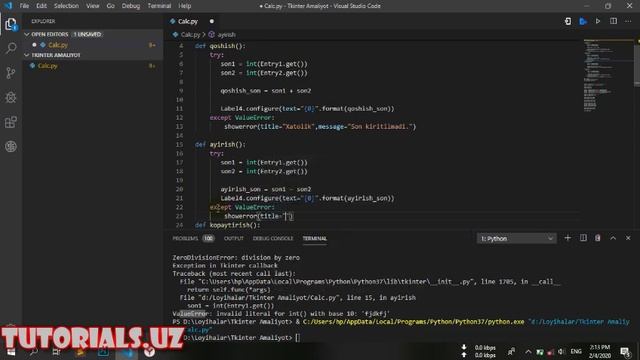 10-dars Tkinter | Kalkulyator yasash 2 - qism. смотреть онлайн