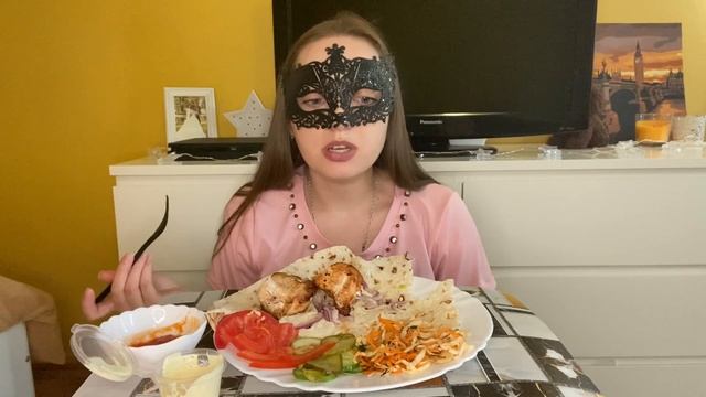 Мукбанг Шашлык/ МАСКА, ПЛАГИАТ/ не АСМР/ Mukbang/ Kebab/ Not ASMR EATING