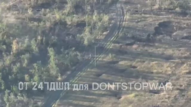 Сбросы по колонне боевиков ВСУ на направлении Работино и Вербовое/Drops at the AFU militants