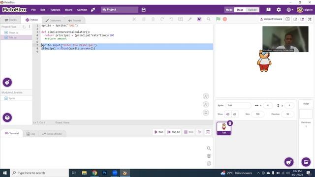 Python Simple Interest Calculator (Stempedia Classes) смотреть онлайн
